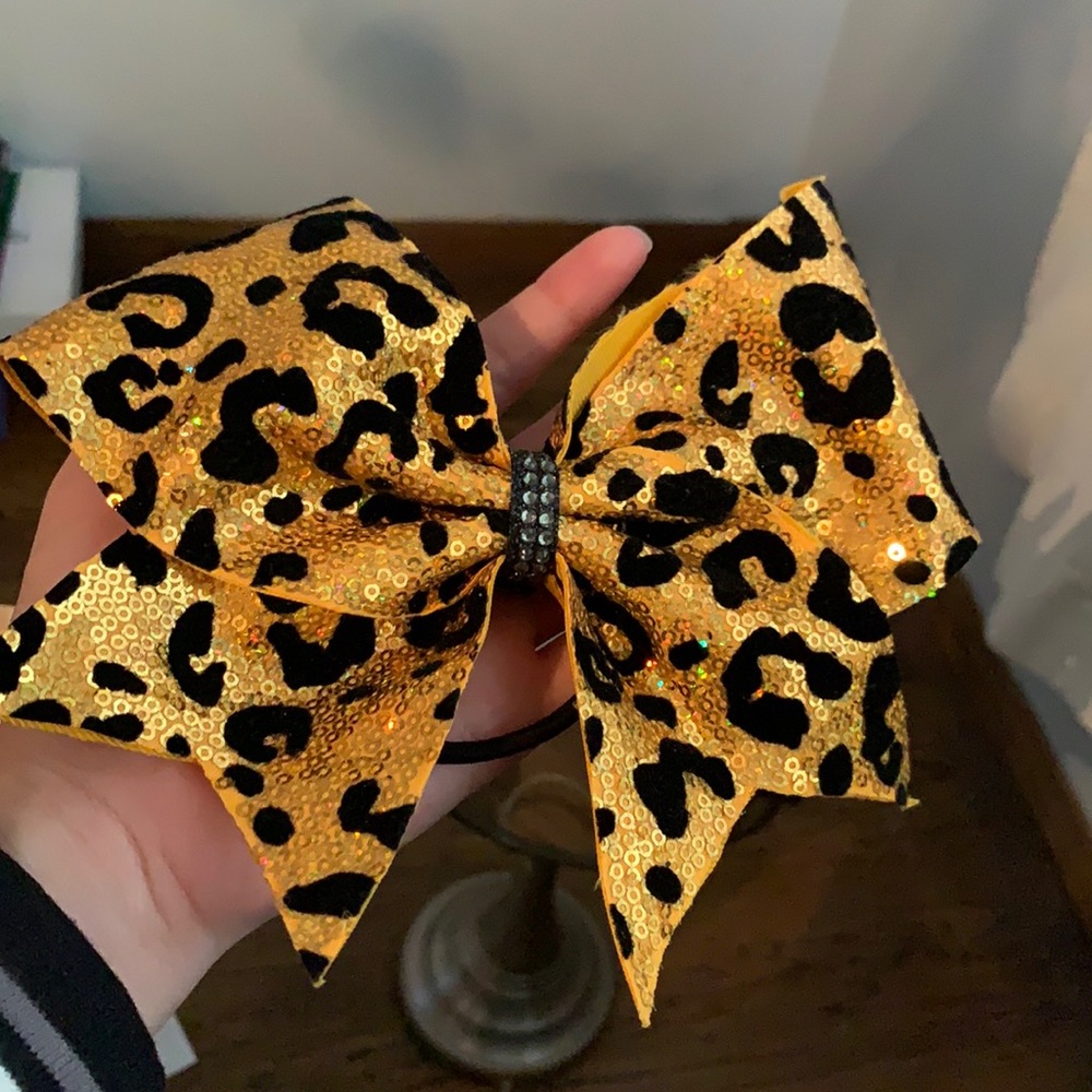 Cheer Bow Cheetah print